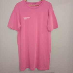 Zara best day of the week pink t-shirt dress